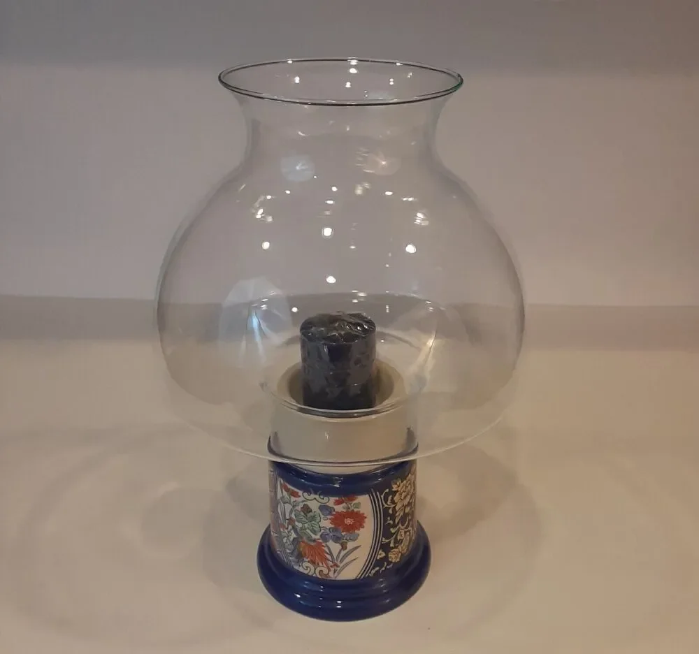 Vintage Hurricane Lamp Gailstyn-Sutton 1982 Chinoiserie Candle Timeless 10.5